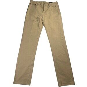 Banana Republic Pants Men's 33 x 34 Khaki Cotton Slim Fit Mid-Rise Straight Leg